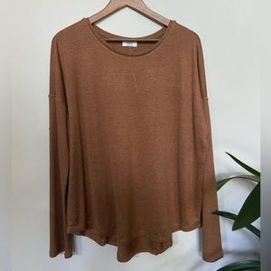 🌸 Ardene 🌸 basic warm brown longsleeve top